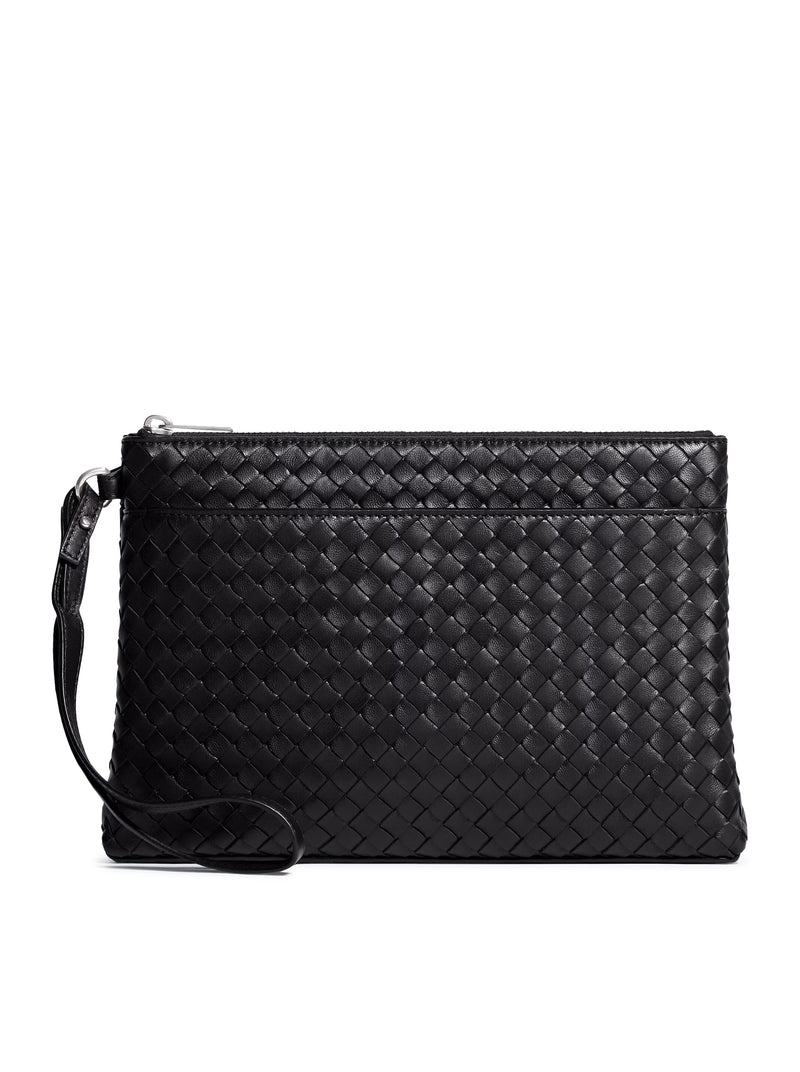 WOVEN CALFSKIN POUCH
