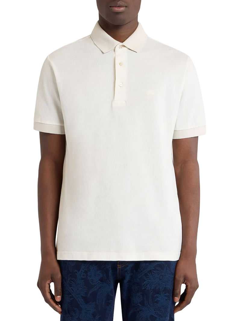 COTTON POLO SHIRT WITH PRINTED DETAILS