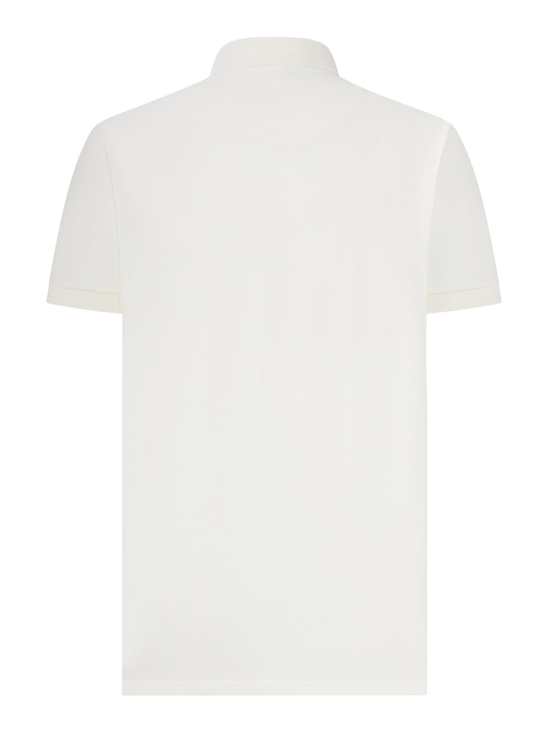 COTTON POLO SHIRT WITH PRINTED DETAILS