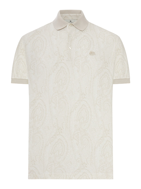 COTTON POLO SHIRT WITH ARNICA PATTERN