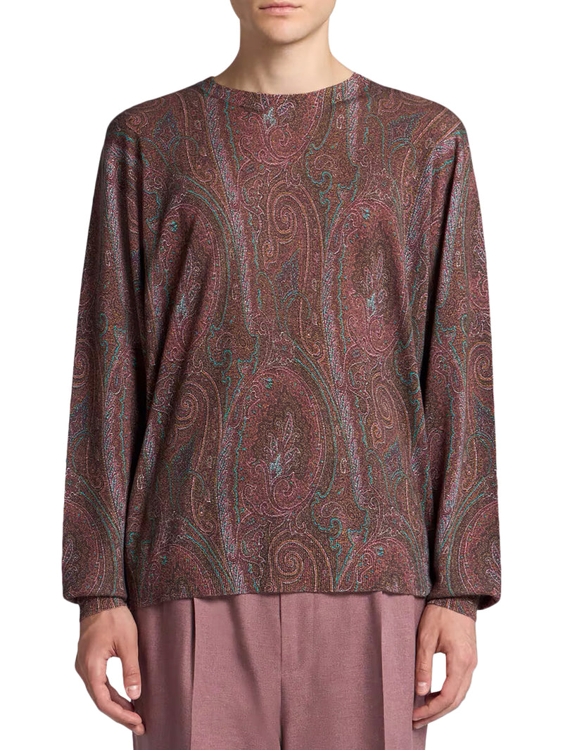 PAISLEY SWEATER IN SILK AND CASHMERE BLEND