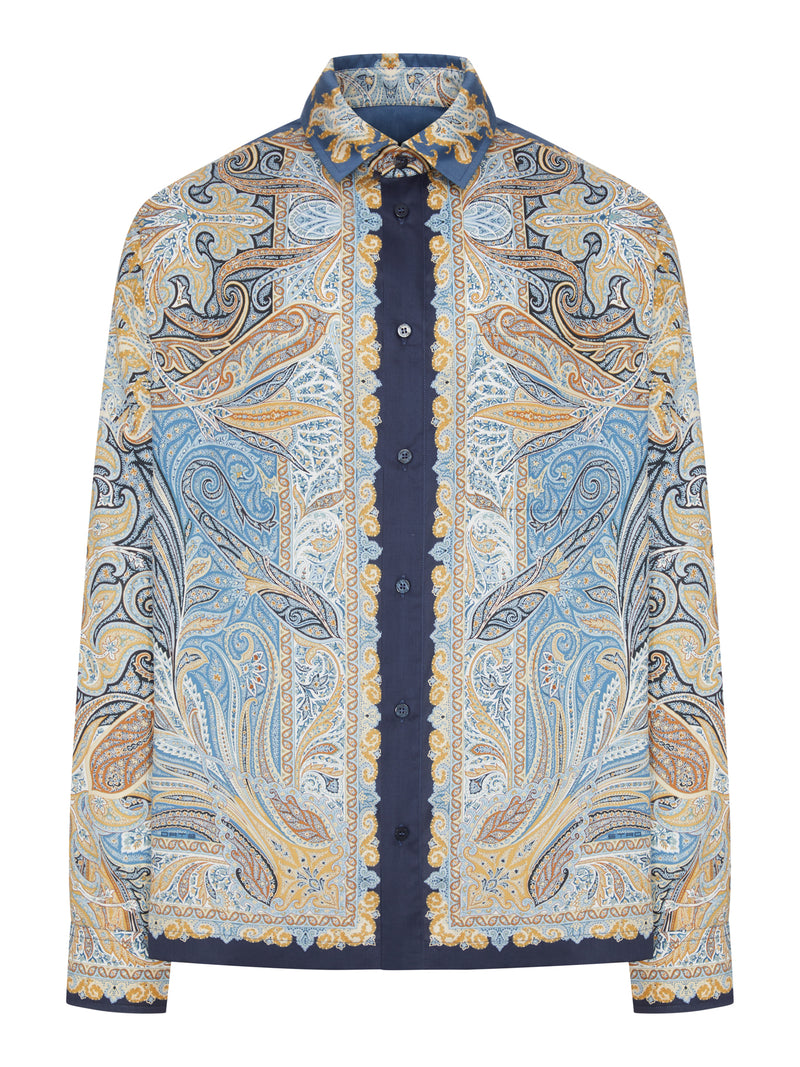 PRINTED COTTON SHIRT WITH PAISLEY PATTERN