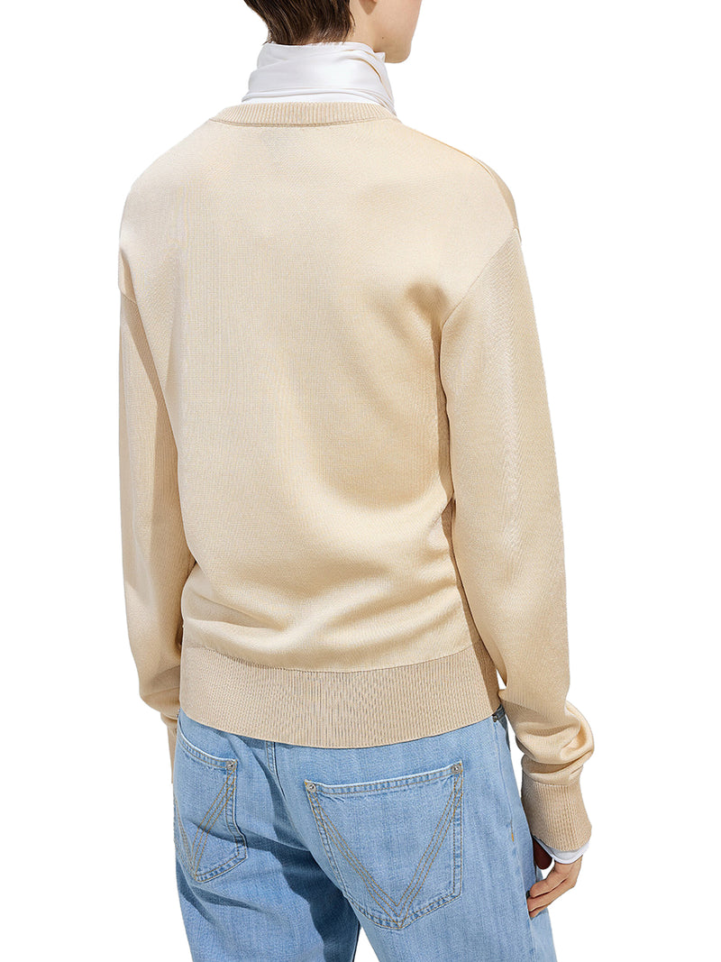 DOUBLE SILK KNIT CARDIGAN