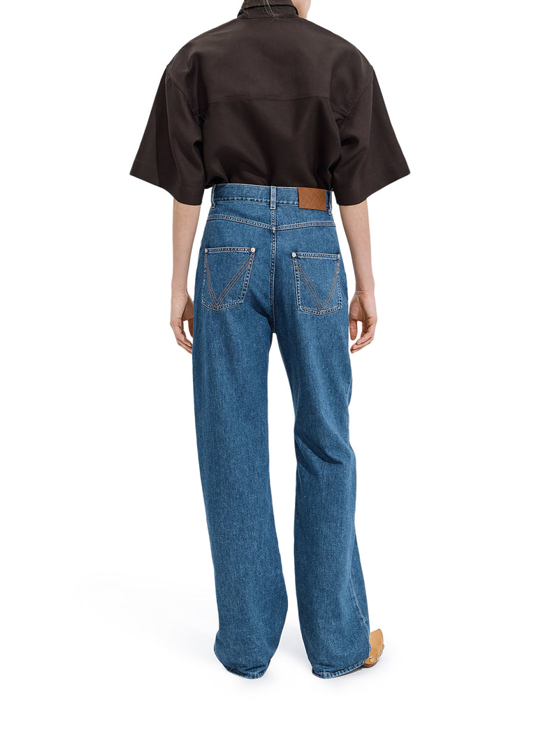 ATLANTIC BLUE WASH WIDE-LEG JEANS