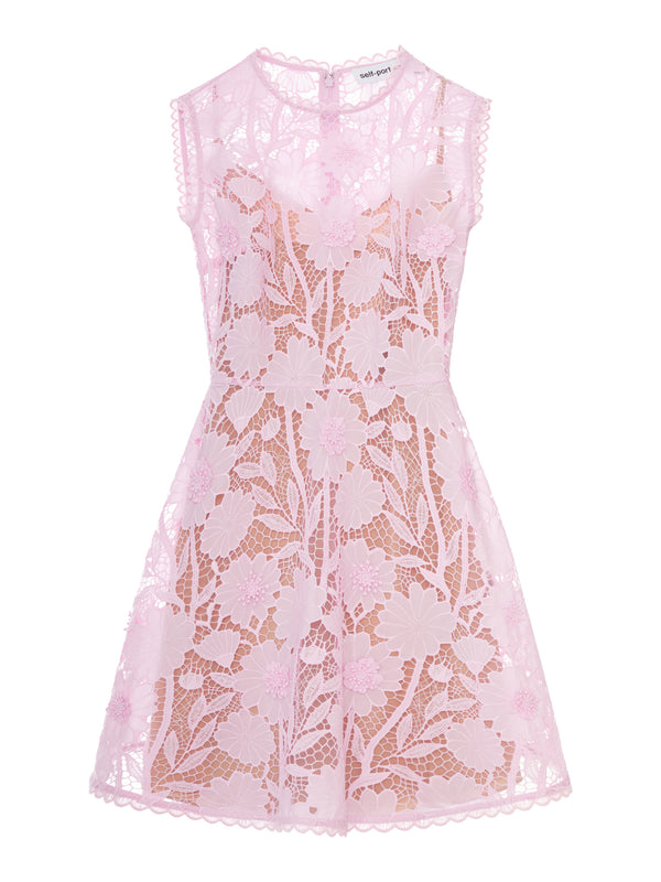 PINK LACE MINI DRESS
