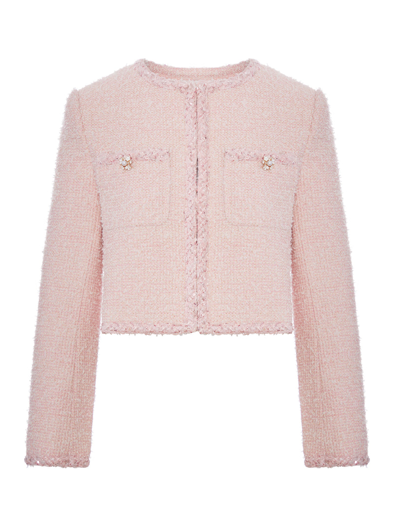 CROPPED BOUCLE JACKET