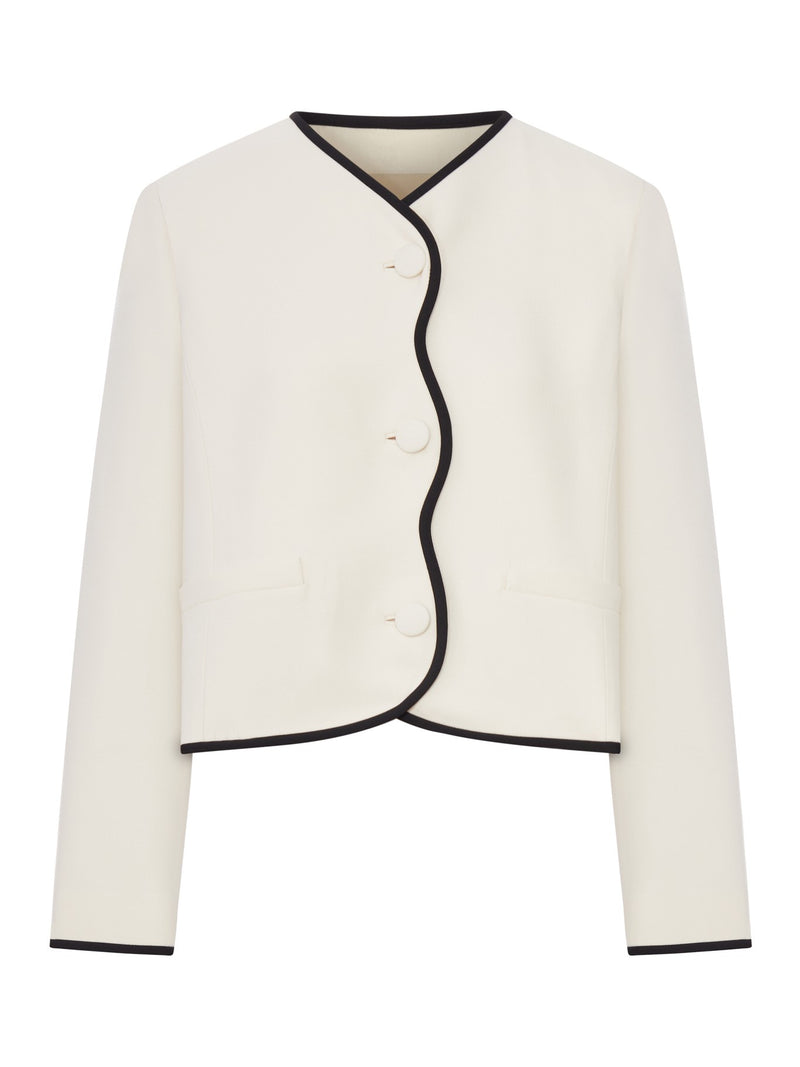 WOOL AND SILK CREPE JACKET