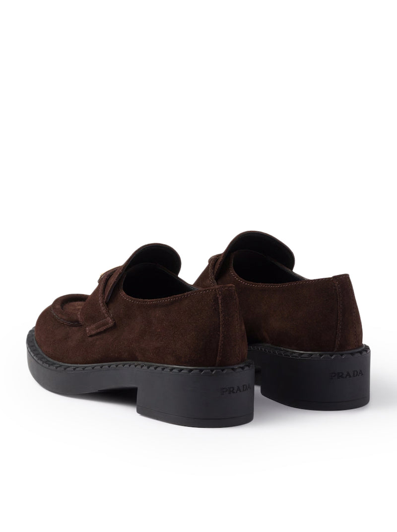 CHOCOLATE SUEDE LOAFERS