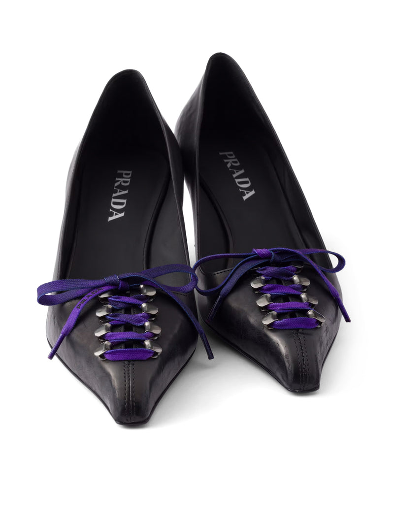 DÉCOLLETÉ IN ANTIQUE EFFECT LEATHER