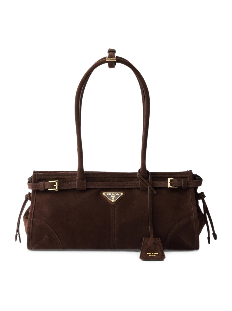 PRADA BONNIE MEDIUM SUEDE HANDBAG