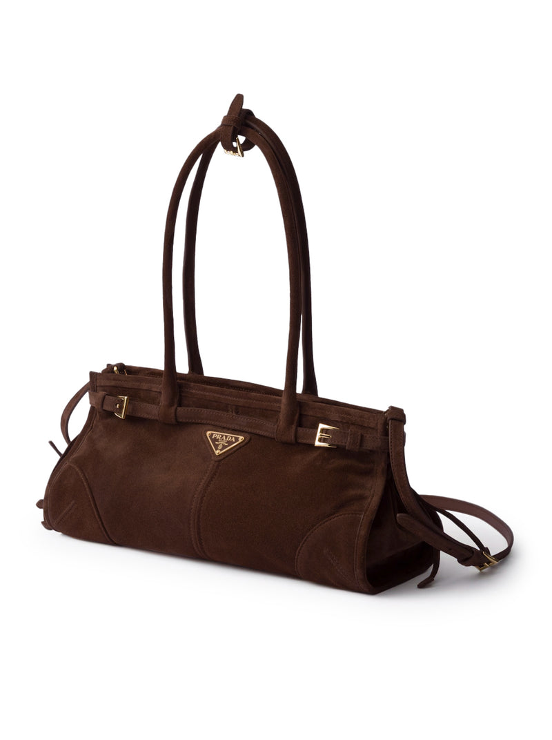 PRADA BONNIE MEDIUM SUEDE HANDBAG
