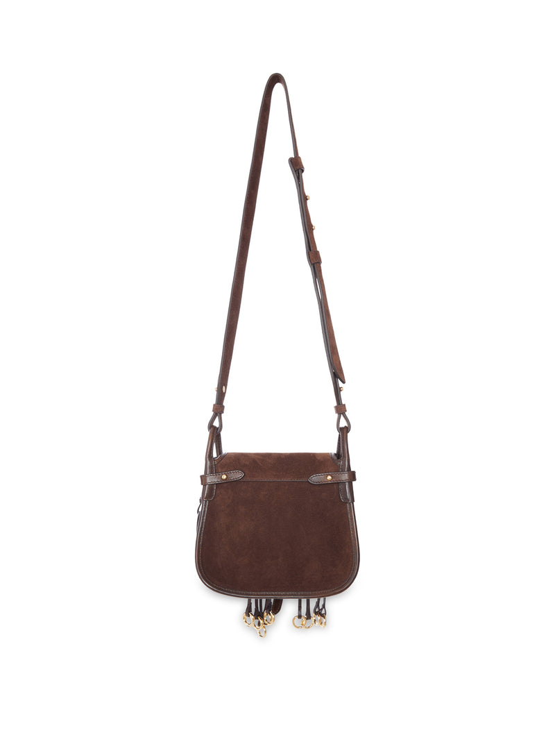 SUEDE CROSSBODY BAG WITH FRINGE