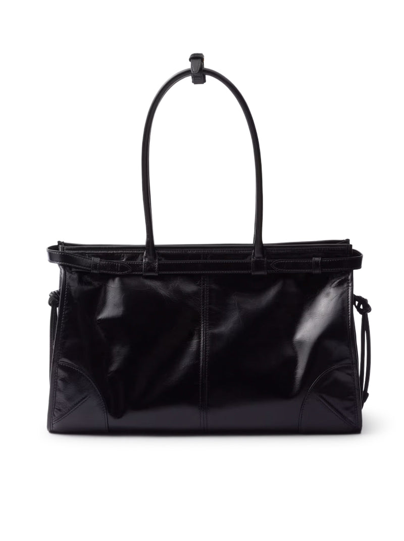 PRADA BONNIE LARGE LEATHER HANDBAG