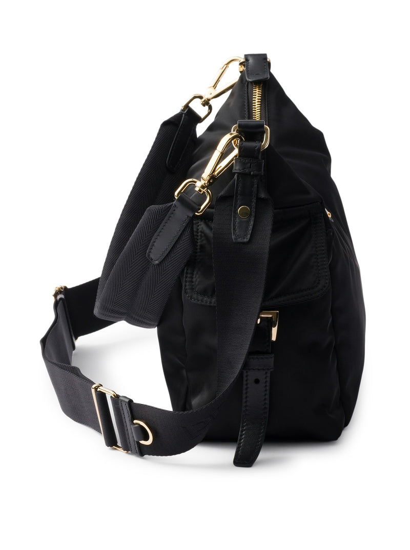 PRADA EXPLORE LARGE RE-NYLON AND LEATHER BAG