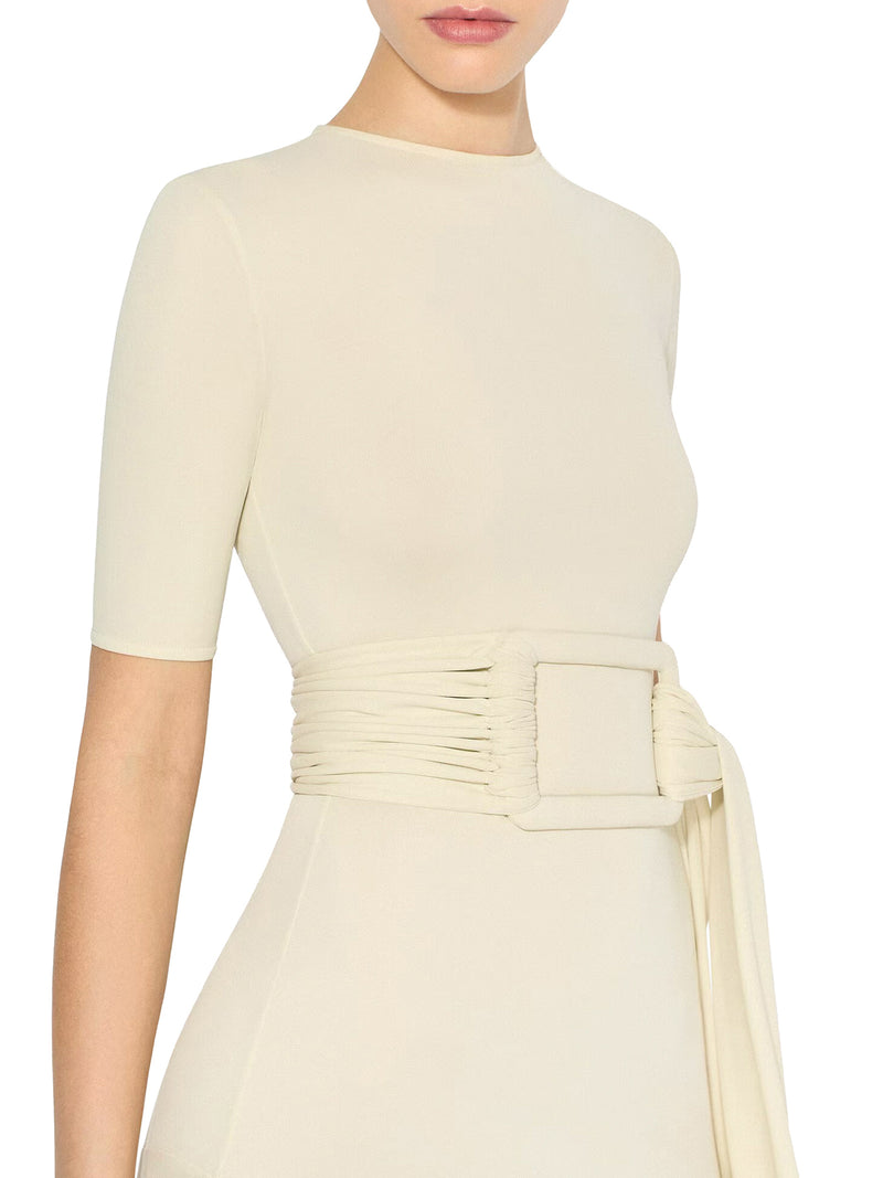 JERSEY DRESS WITH BELT