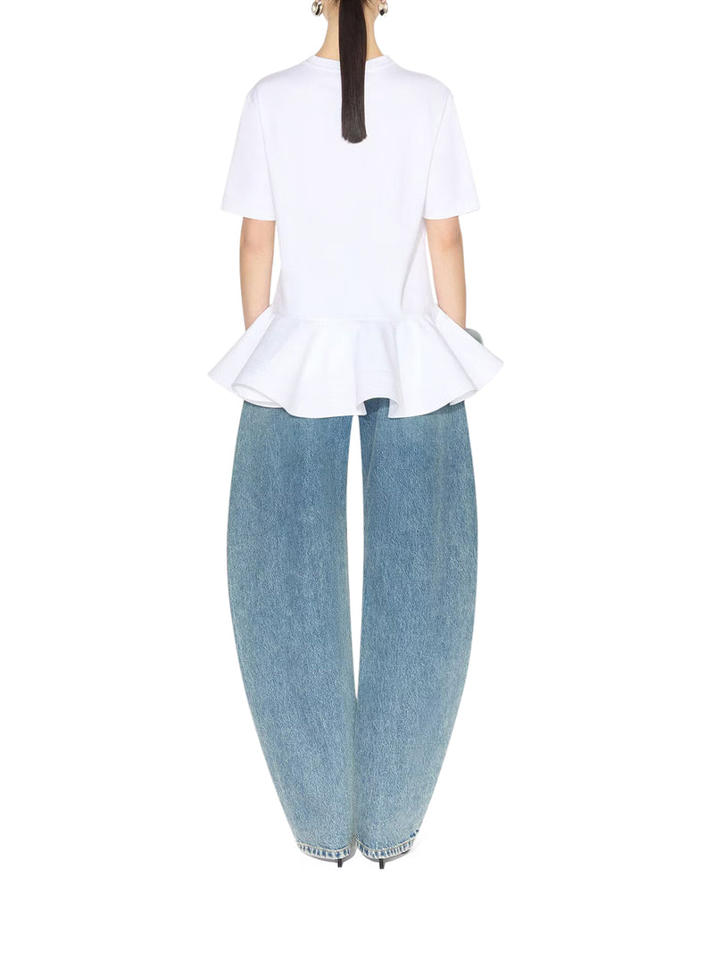 COTTON JERSEY T-SHIRT WITH CRINOLINE