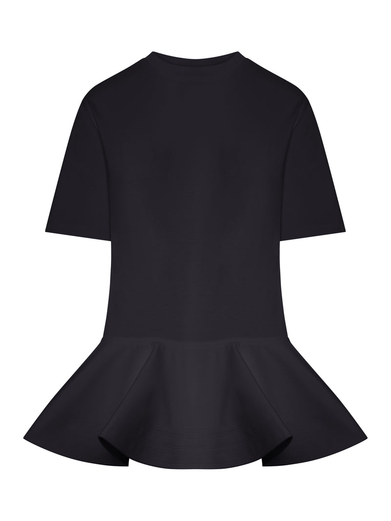 COTTON JERSEY T-SHIRT WITH CRINOLINE