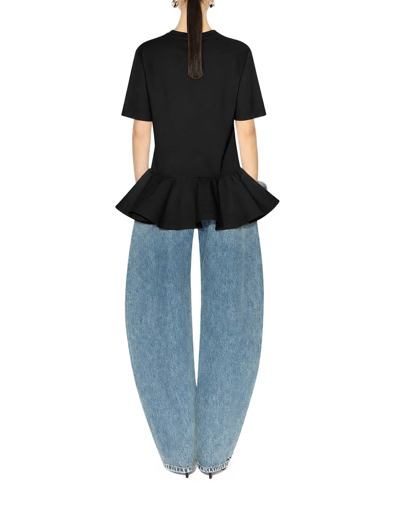 COTTON JERSEY T-SHIRT WITH CRINOLINE