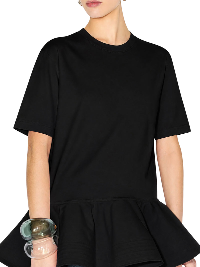 COTTON JERSEY T-SHIRT WITH CRINOLINE
