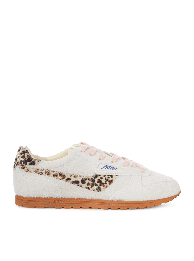 WINDSPIN SNEAKERS IN SUEDE AND ANIMAL DETAILS