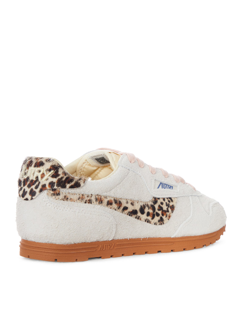 WINDSPIN SNEAKERS IN SUEDE AND ANIMAL DETAILS