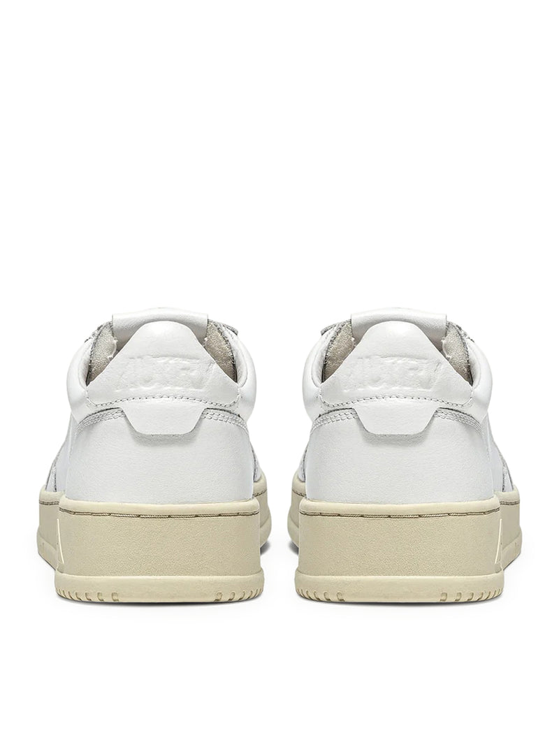 AUTRY MEDIALIST 01 IN WHITE LEATHER