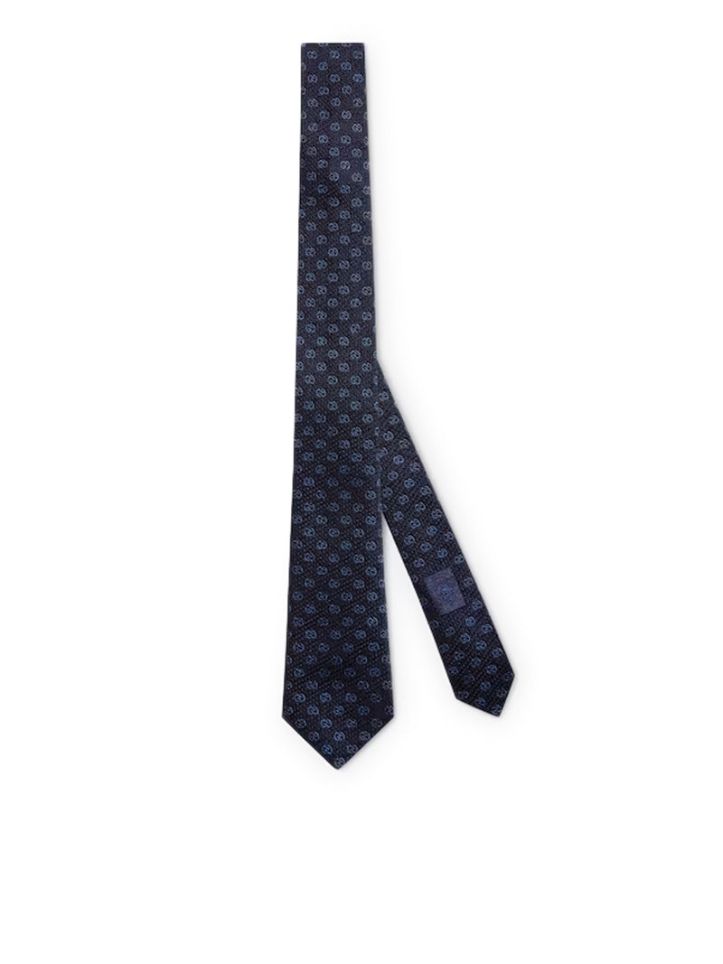 SILK JACQUARD TIE GG