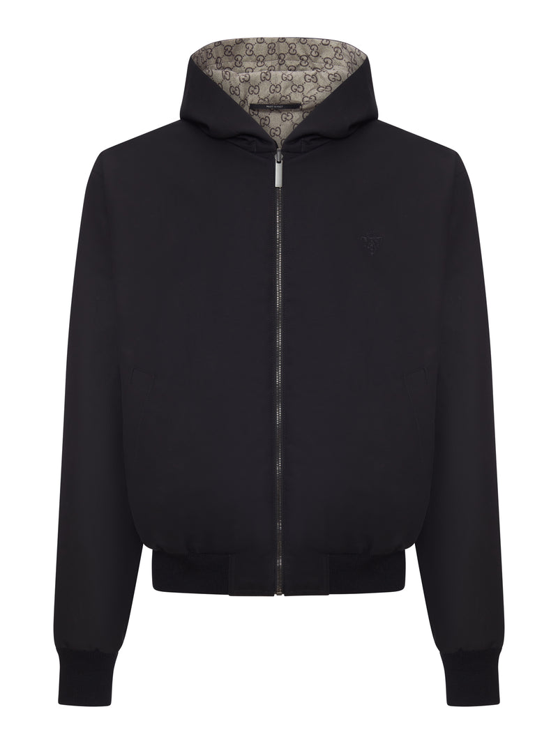 REVERSIBLE ZIP-UP JACKET IN COTTON FABRIC