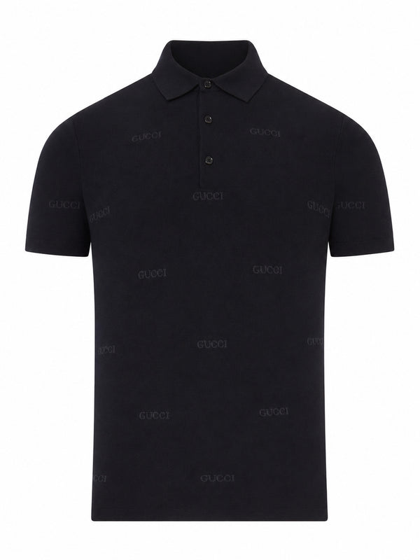 JACQUARD WOOL AND SILK POLO