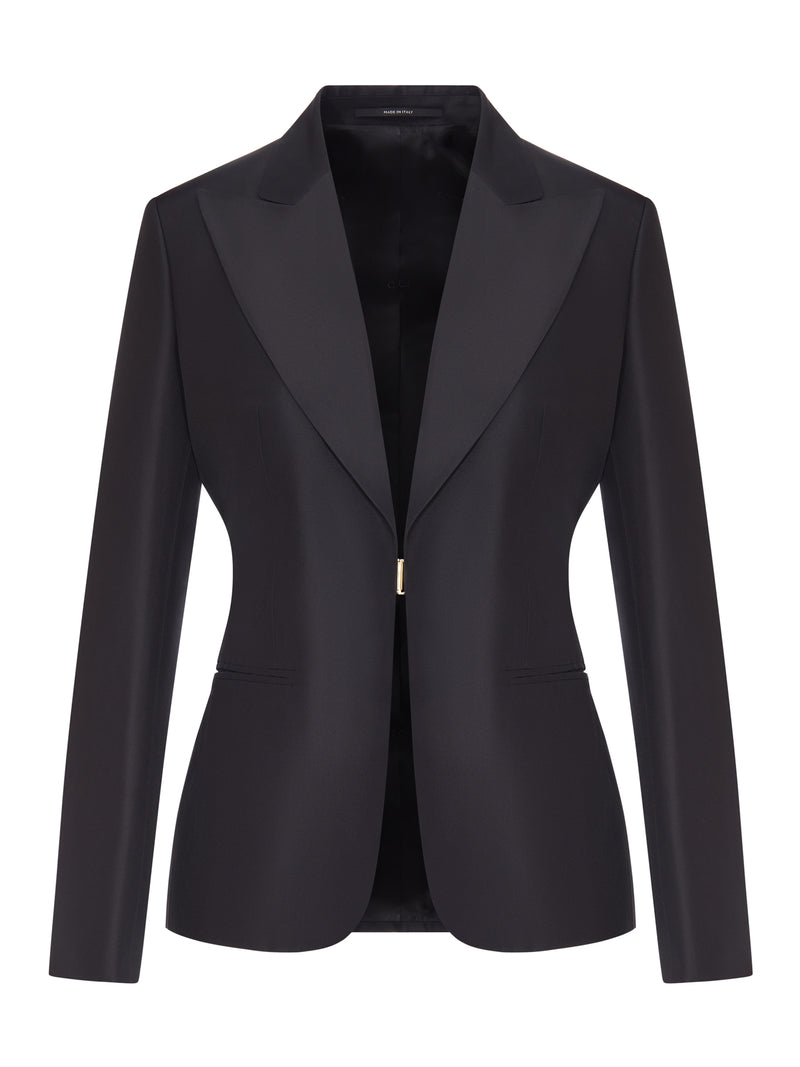 FINE SILK FAILLE JACKET