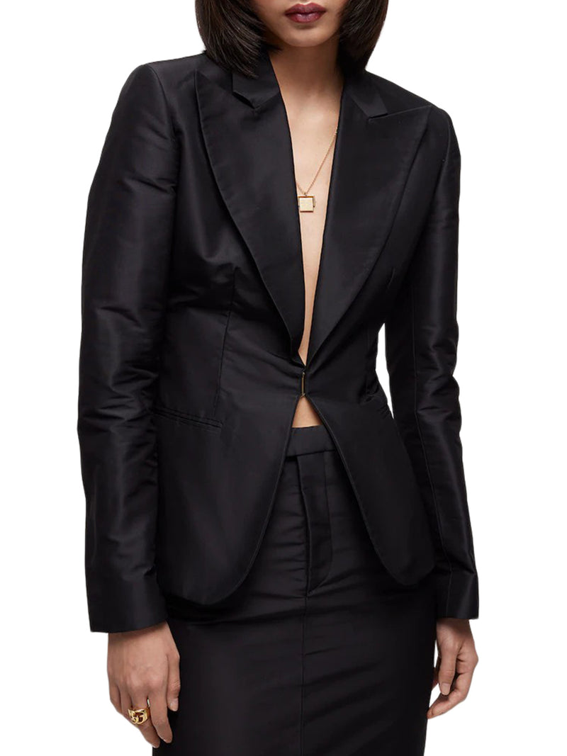 FINE SILK FAILLE JACKET