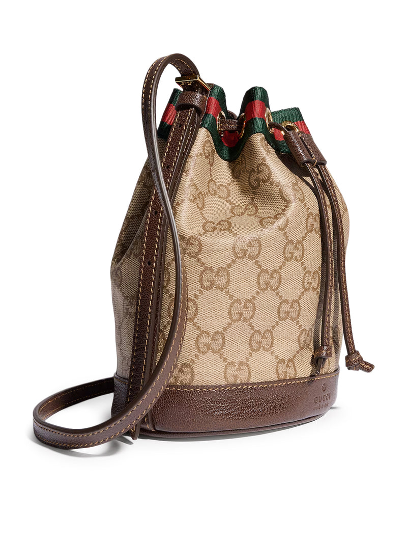 MINI BUCKET BAG WITH WEB RIBBON
