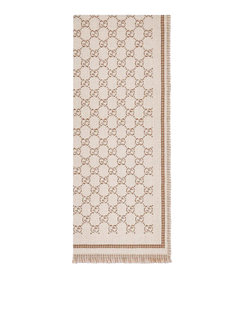 DOUBLE SIDE "GG" WOOL SCARF