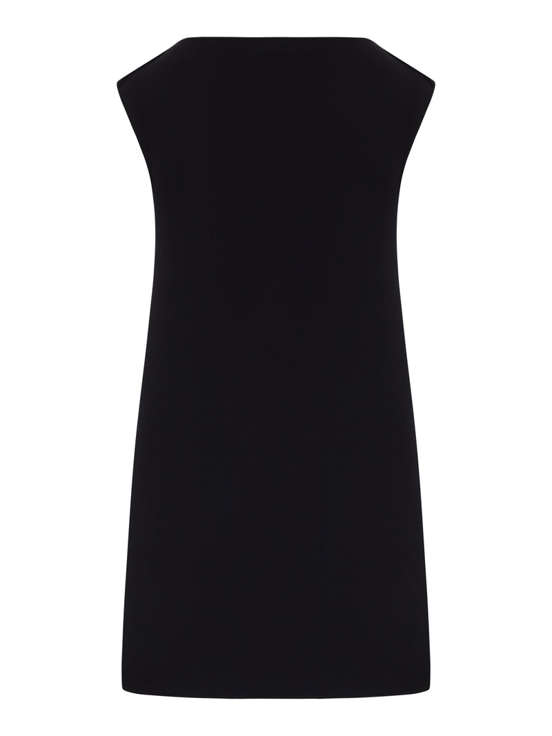 WOOL BLEND DRESS WITH TRIOMPHE LOGO