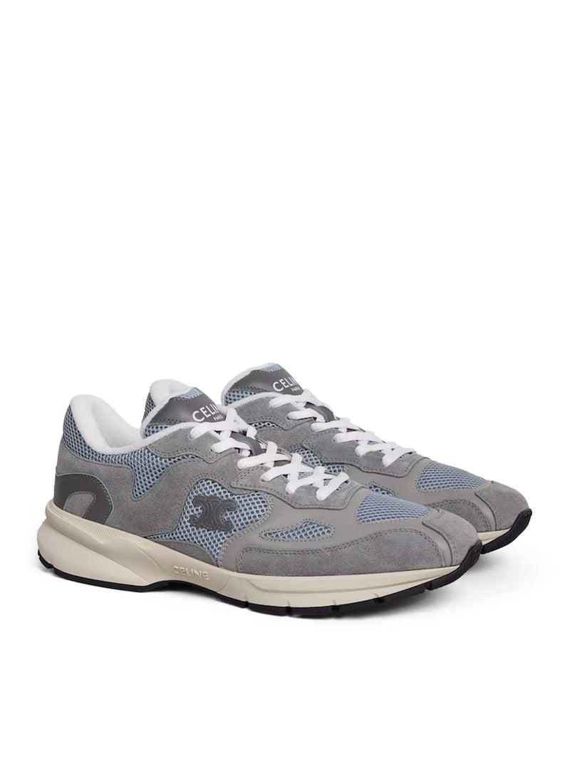 RUNNER SNEAKER IN CALFSKIN, SUEDE CALFSKIN AND MESH