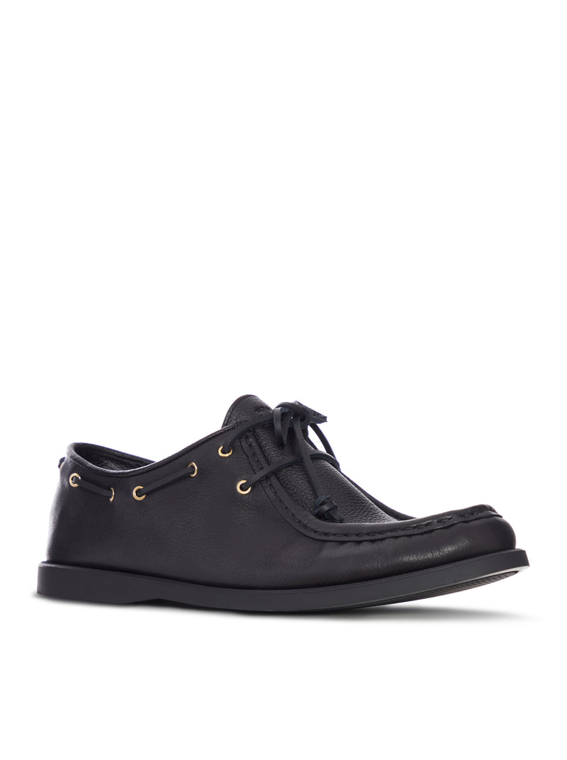DERBY LEATHER LOAFER WITH EYELETS