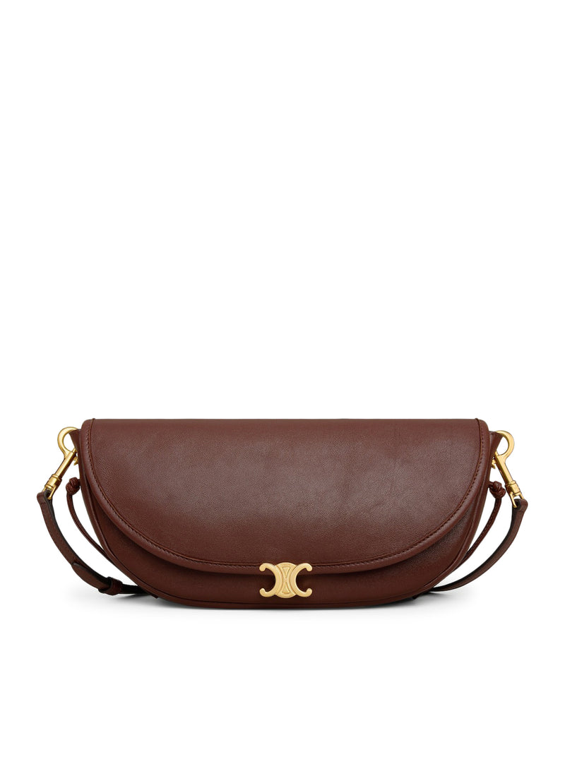 CELINE TRIOMPHE SMALL CRESCENT SOFT BAG IN SOFT GLOSSY LAMBSKIN