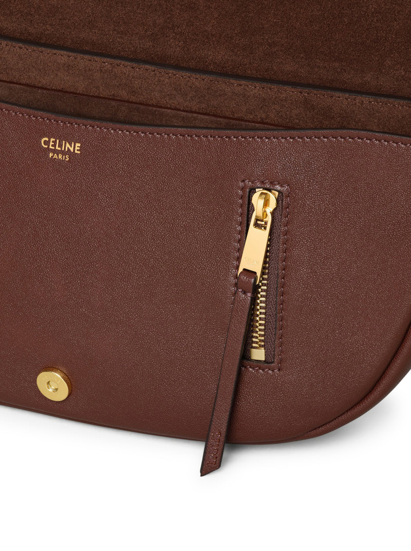 CELINE TRIOMPHE SMALL CRESCENT SOFT BAG IN SOFT GLOSSY LAMBSKIN