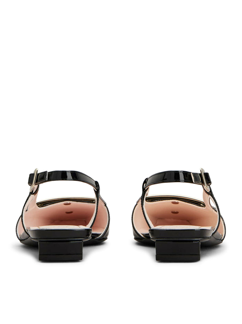 BELLE VIVIER PATENT LEATHER SLINGBACK BALLERINAS