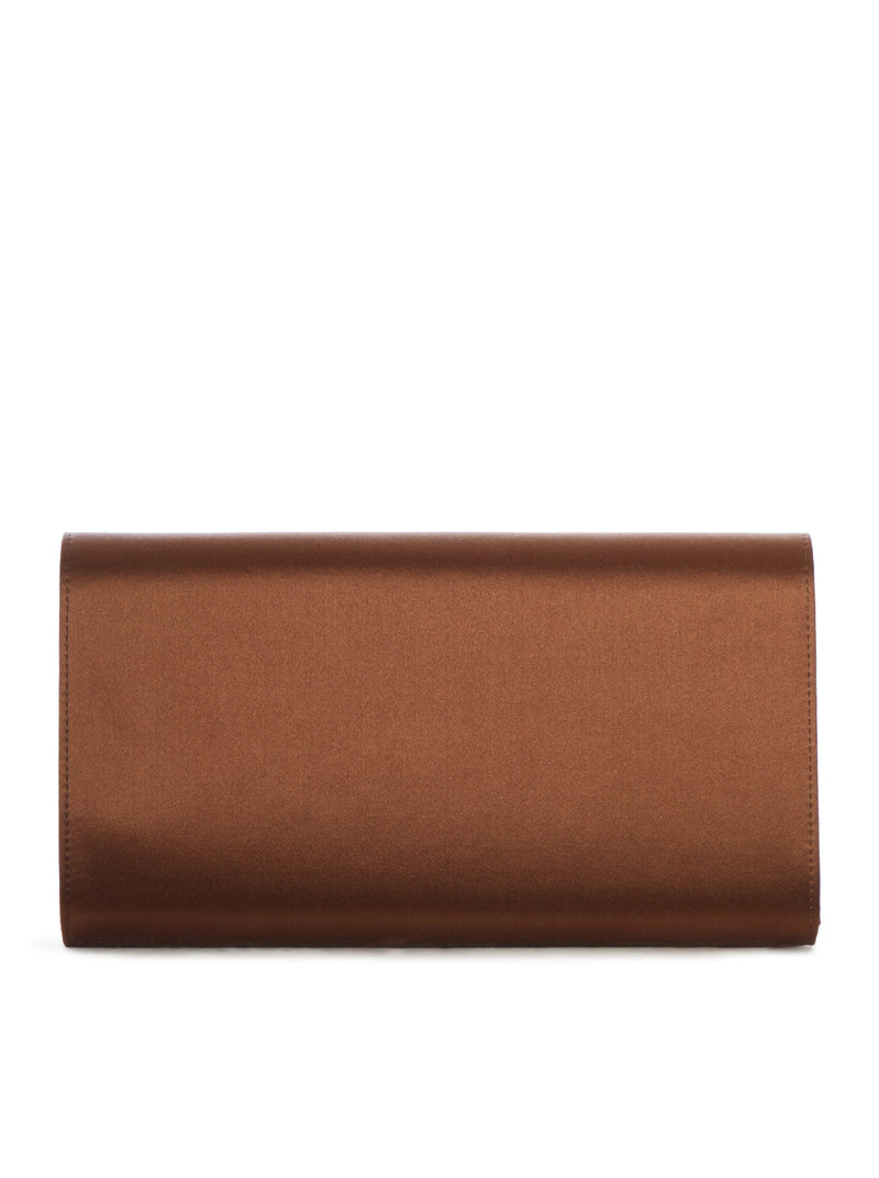 DRAGONFLY FLOW SATIN CLUTCH WITH JEWEL BUCKLE
