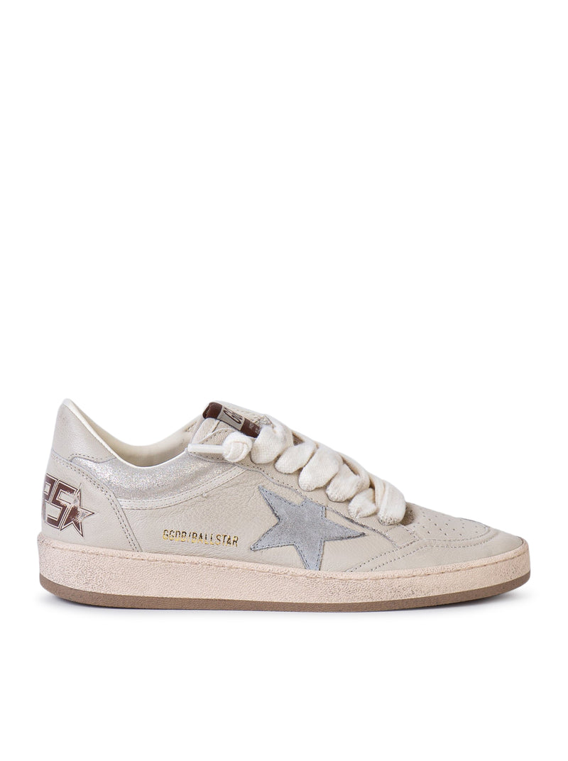 BALL-STAR SNEAKERS IN NAPPA LEATHER WITH GLITTER INSERTS