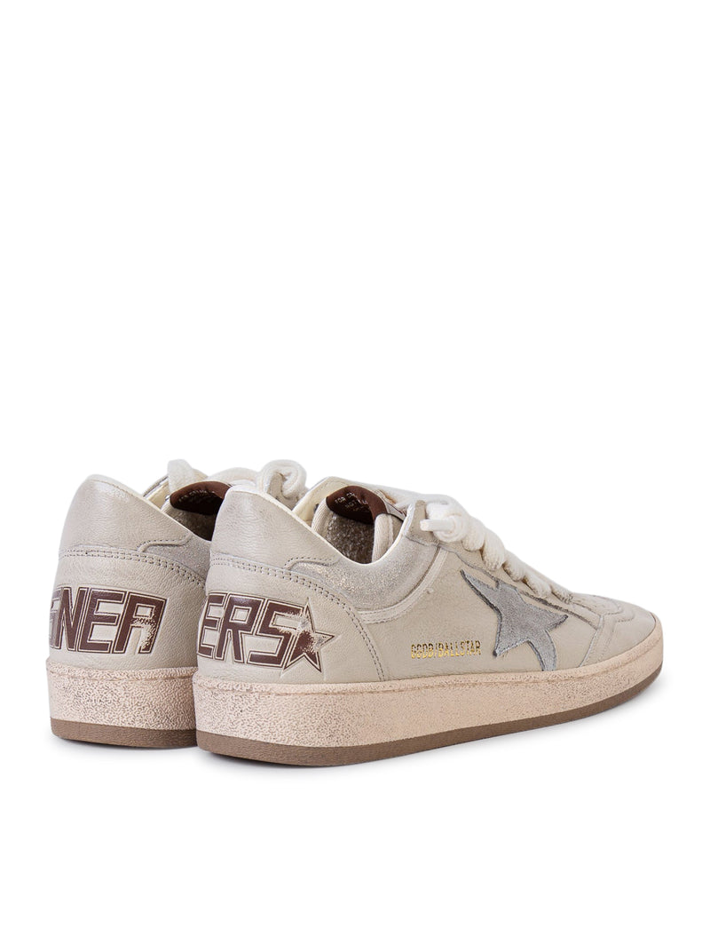 BALL-STAR SNEAKERS IN NAPPA LEATHER WITH GLITTER INSERTS