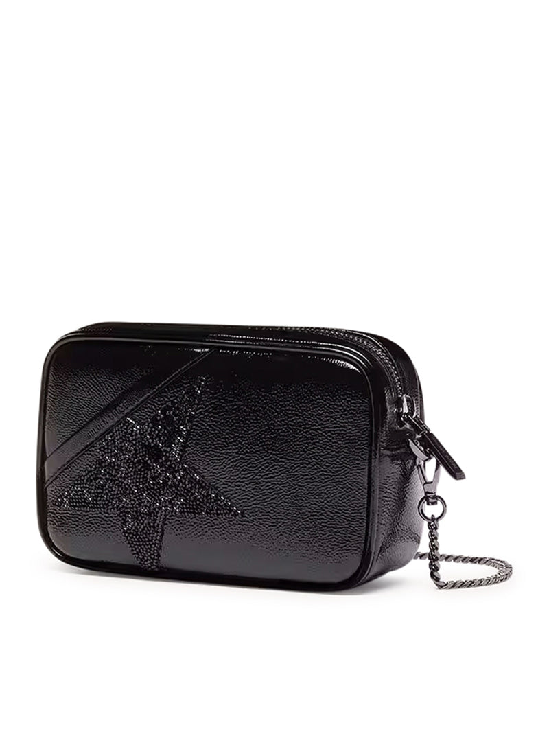 MINI STAR BAG IN BLACK LEATHER AND STAR WITH SWAROVSKI CRYSTALS