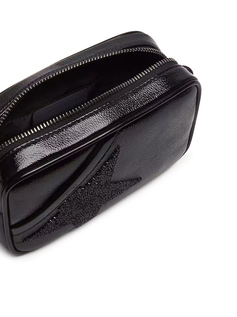 MINI STAR BAG IN BLACK LEATHER AND STAR WITH SWAROVSKI CRYSTALS