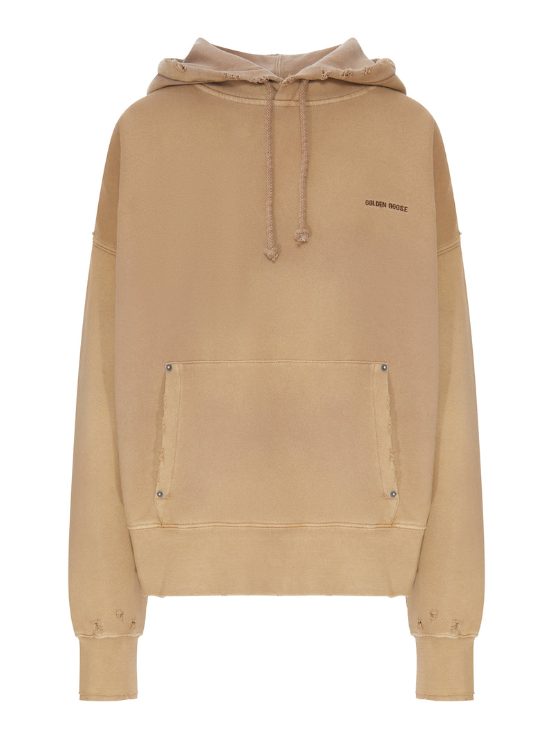 HOODIE WITH DESTROYED TRIM