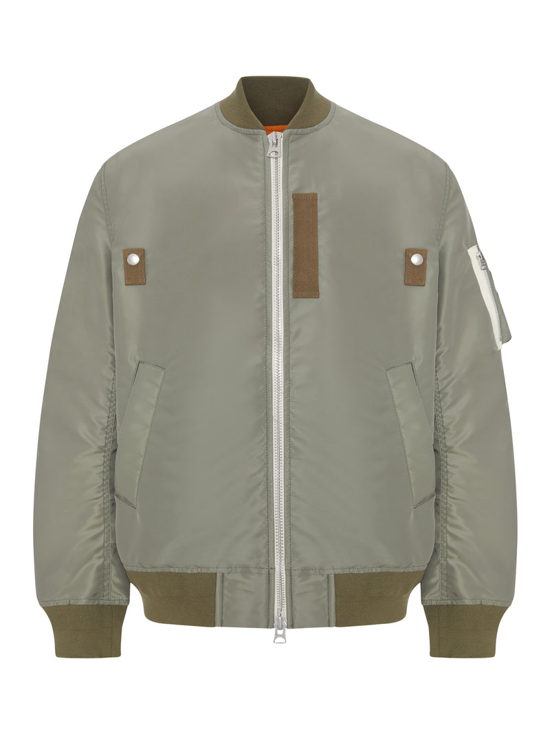 NYLON BOMBER JACKET WITH ZIP