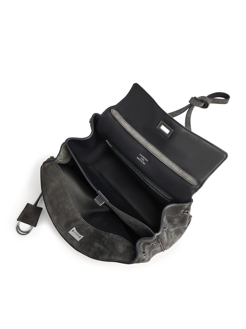 SMALL RODEO BAG IN WAXED SUEDE CALFSKIN AND SMOOTH CALFSKIN