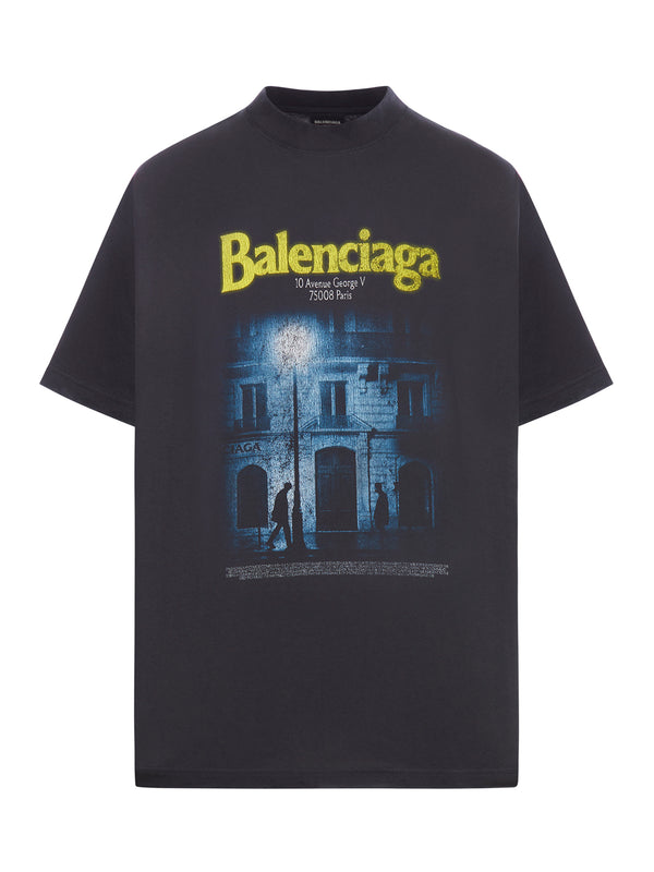 OVERSIZED T-SHIRT IN DRY BLACK JERSEY