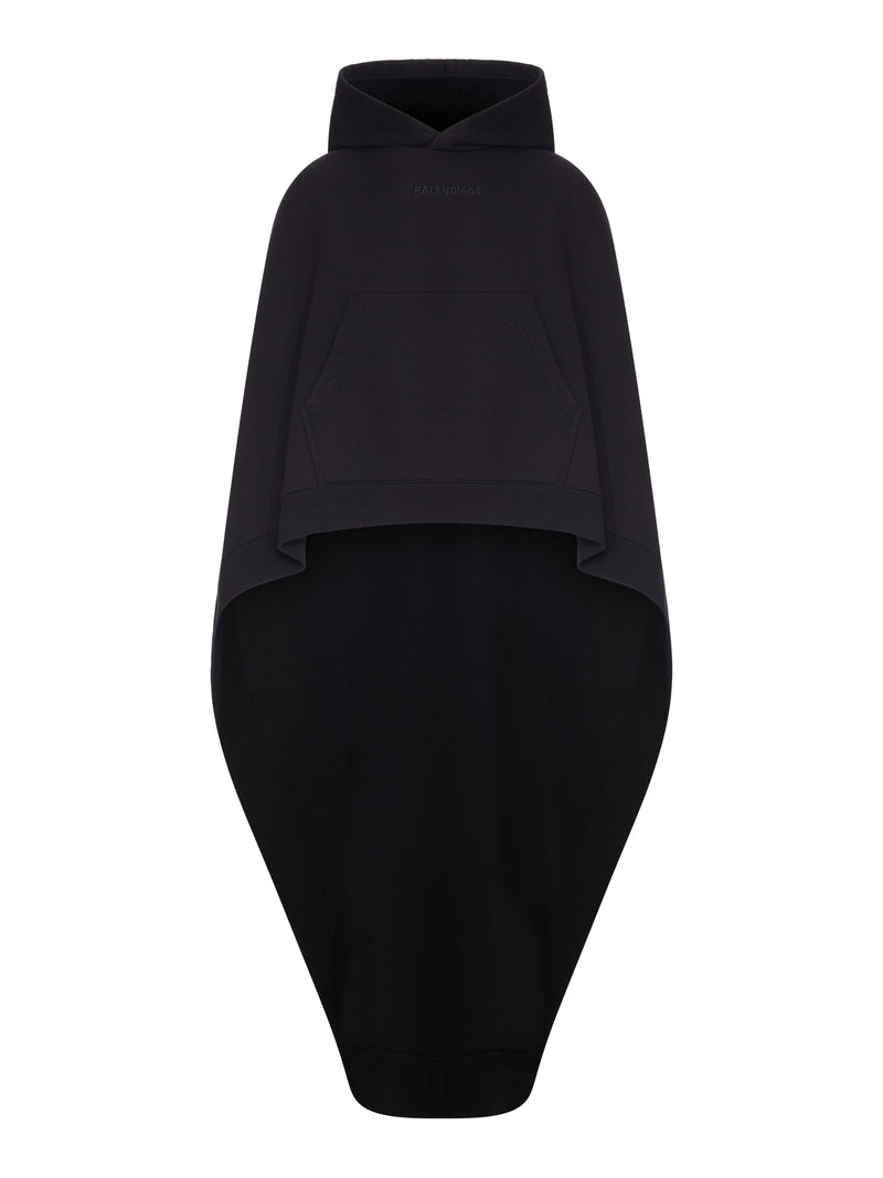OVERSIZED ASYMMETRIC HOODED SWEATSHIRT CAPE