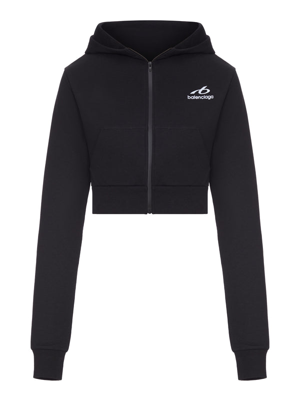 COCOON TECHWEAR SWEATSHIRT IN BLACK DRY FLEECE